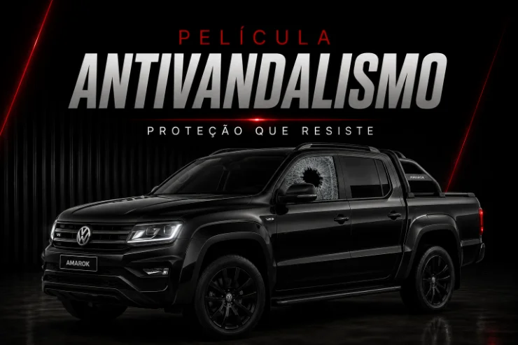 Película Antivandalismo aplicada em vidro automotivo